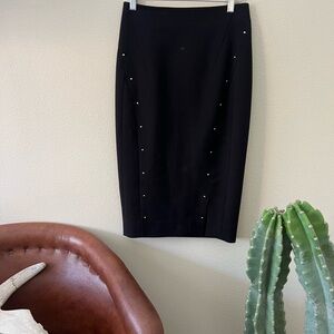 White House Black Market Black Midi Pencil Skirt